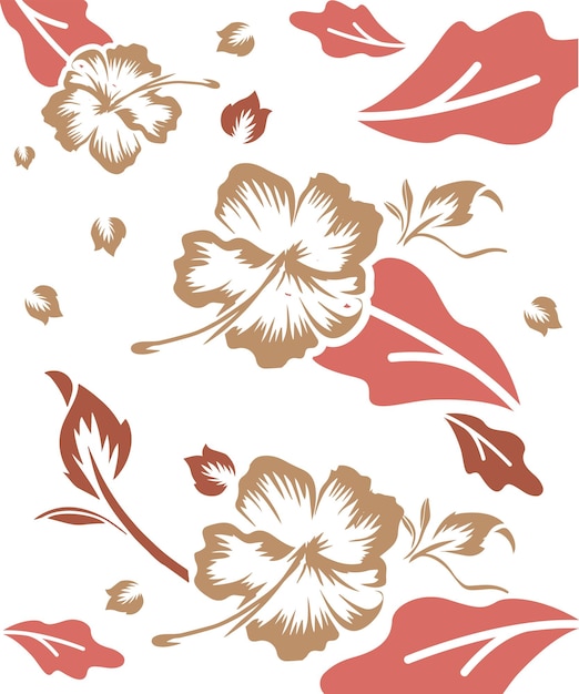 Vector hibiscus bloem print break vector vakantie foto hibiscus naadloos patroon