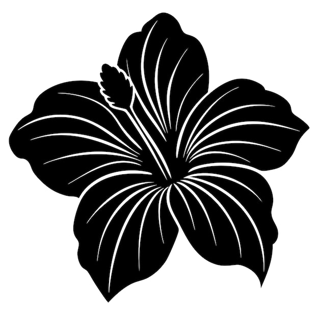 Premium Vector | Hibiscus flower silhouette vector illustration