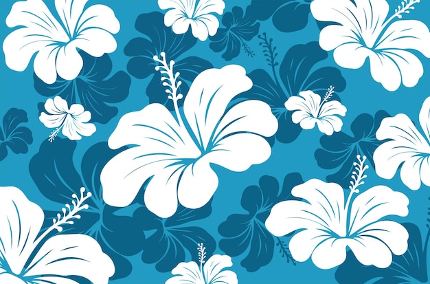 hibiscus flowers and leaves pattern hawaiian seamless pattern hawaiian aloha shirt fabric textile