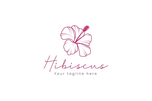 Vector hibiscus logo vector icon illustration