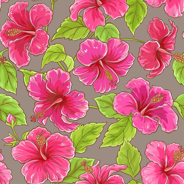 Vector hibiscus vector patroon