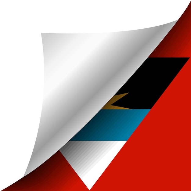 Hidden Antigua and Barbuda flag with curled corner