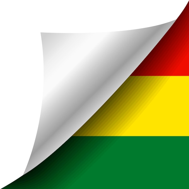 Hidden Bolivia flag with curled corner