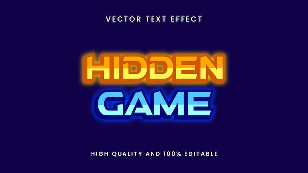 Hidden game text effect