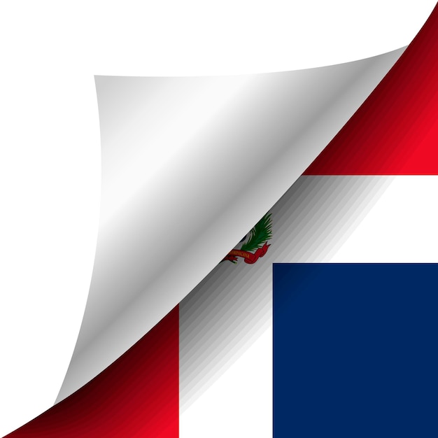 Hidden Republica Dominicana flag with curled corner