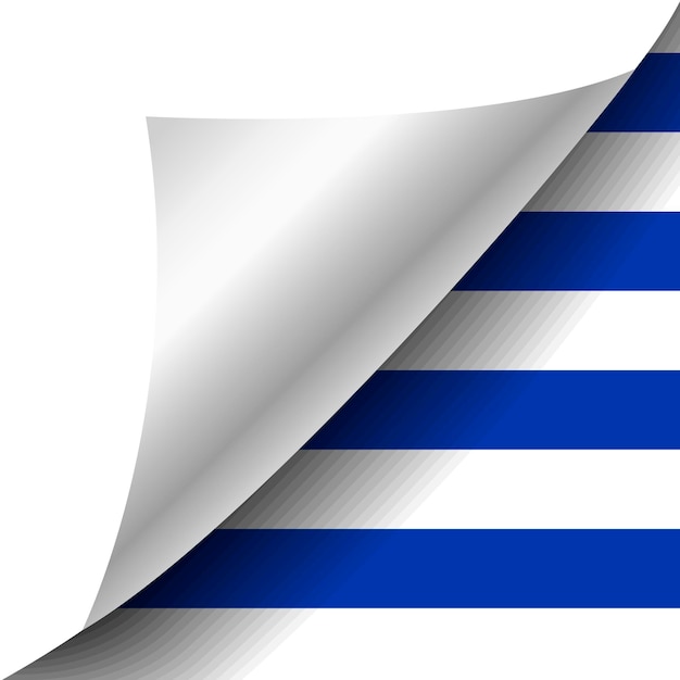 Hidden uruguay flag with curled corner