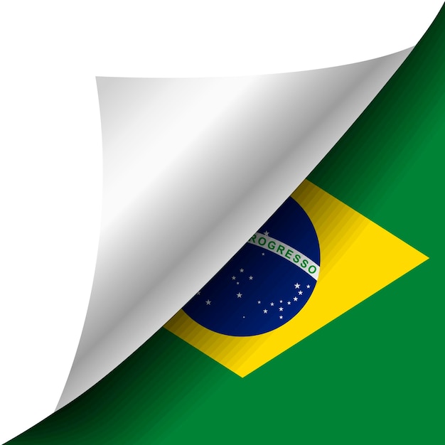 Hidder Brazil flag with curled corner