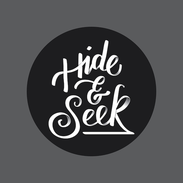 Hide and seek handlettering typography