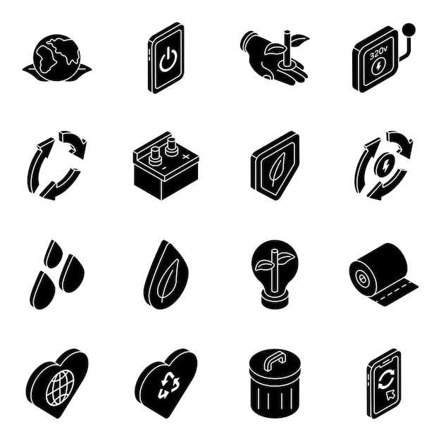 Vector hier is een natuur icon pack deze iconen zijn perfect voor ui-ontwerp webontwerp presentatie slides