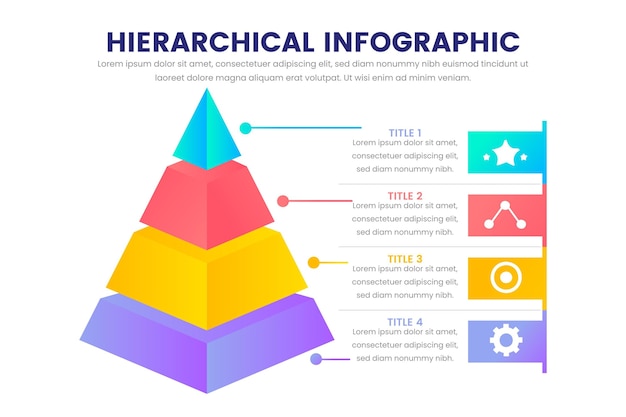 Hierarchical infographics template