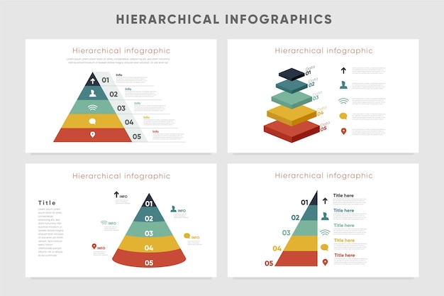 Vettore modello di infografica gerarchica