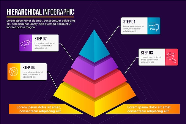 Vettore infografica gerarchica