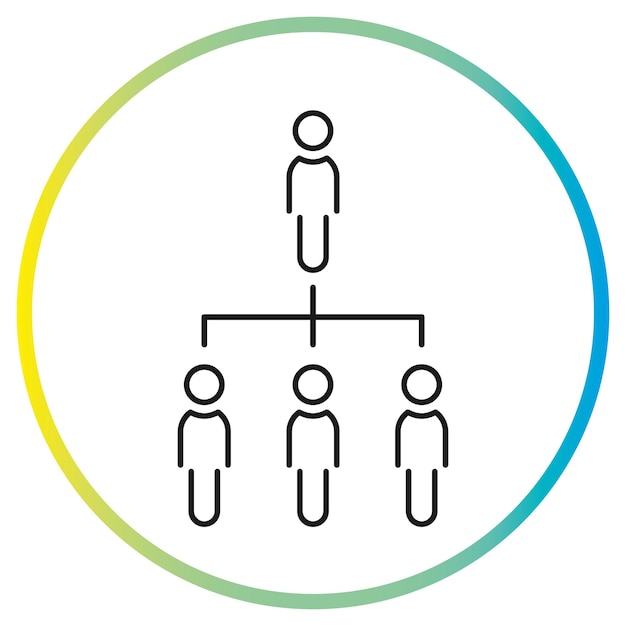 Vector hierarchy icon organization chart