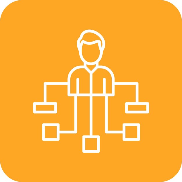 hierarchy icon vector image can be used for project management