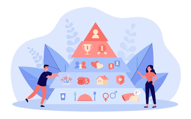 Hierarchy pyramid concept illustration