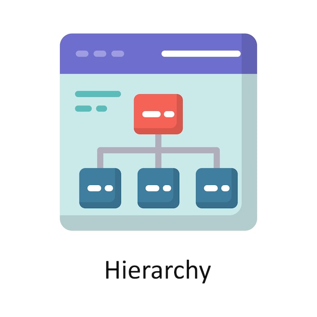 Vector hierarchy vector flat icon design illustration