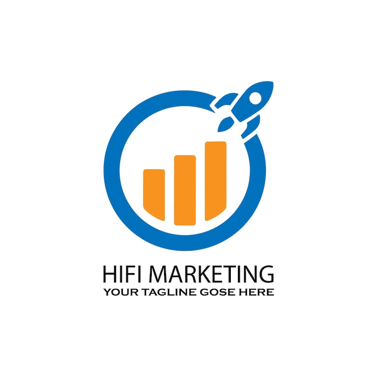 Vector hifi marketing logo sjabloonontwerp