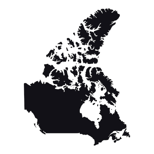 high detailed canada vector map