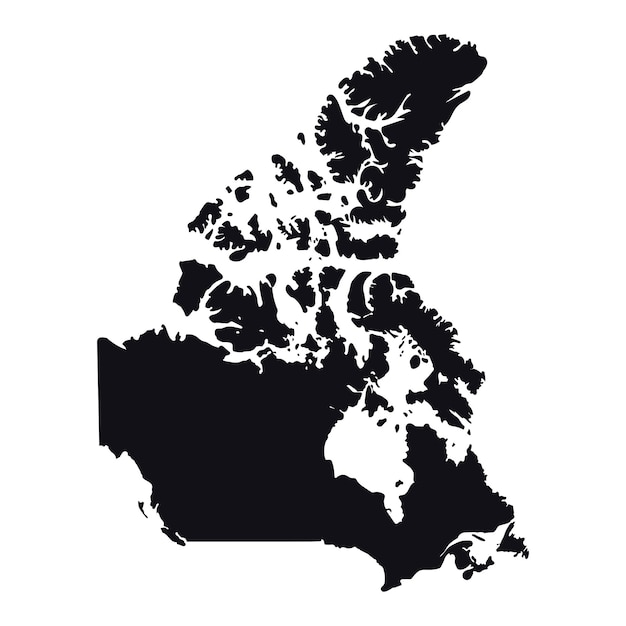 Mappa vettoriale dettagliata del canada