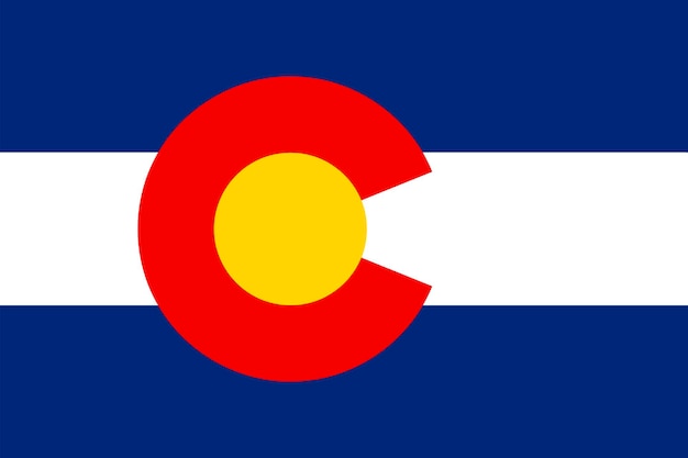 High detailed vector flag of Colorado