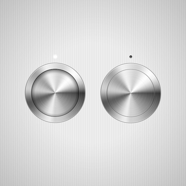 Vector high detailed vector illustration of metallic button