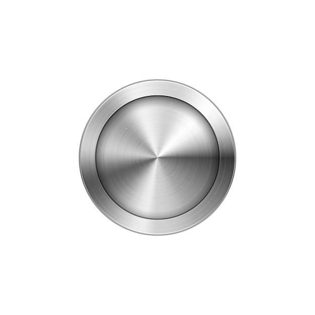 High detailed vector illustration of metallic button