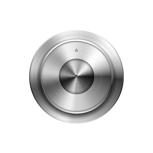 Vector high detailed vector illustration of metallic knob