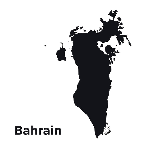 Mappa vettoriale dettagliata alta bahrain