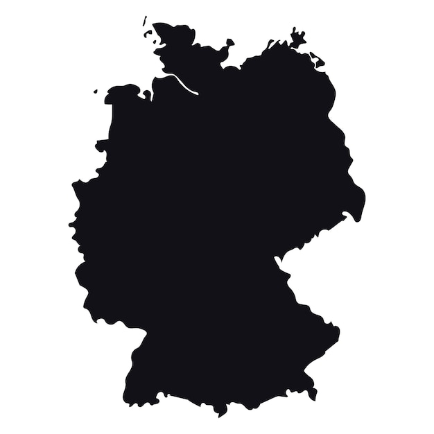 High detailed vector map Germany