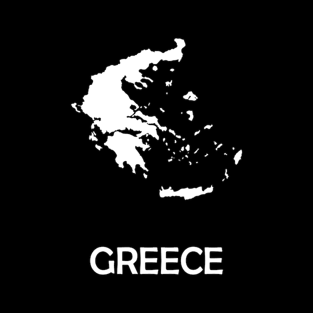 High detailed vector map greece