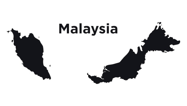Вектор Высокая подробная векторная карта малайзии