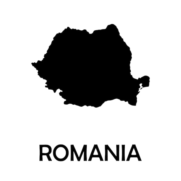 Mappa vettoriale dettagliata alta romania