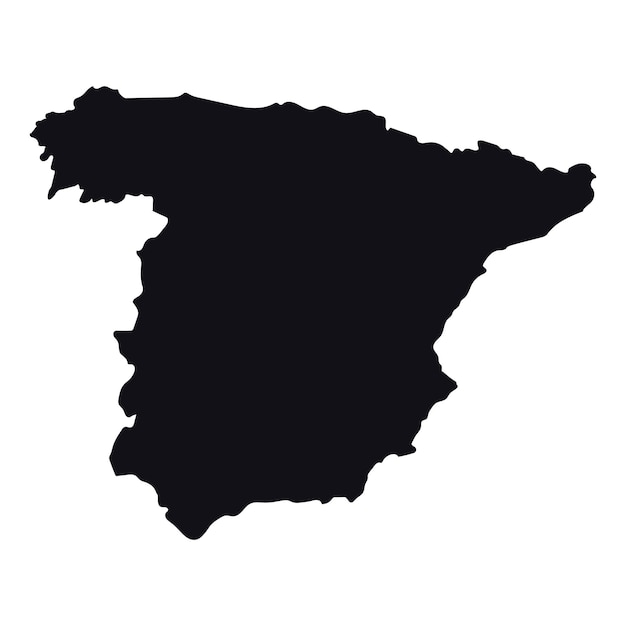 High detailed vector map spain