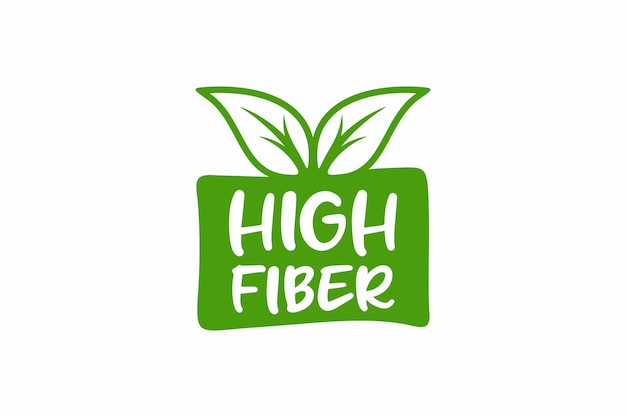 High fiber natural product label logo design