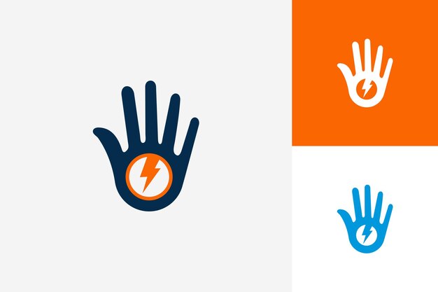 High Five Hand Power Logo Template Design Vector, Emblem, Design Concept, Creative Symbol, Icon