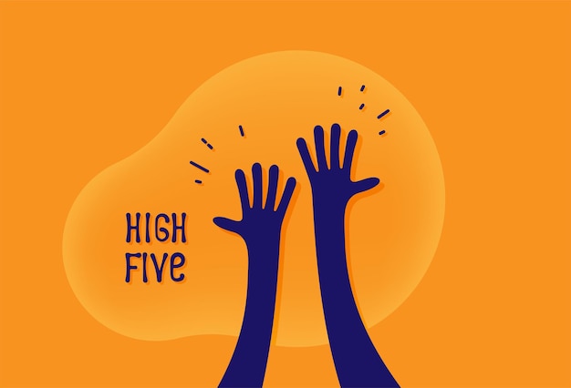 Vector high five icon simple illustration