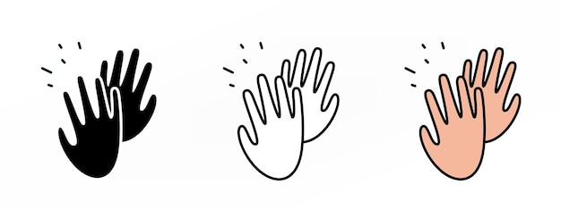 High five icon simple illustration