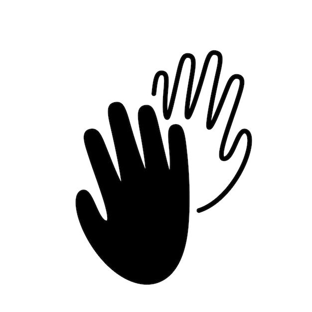 High five icon simple illustration