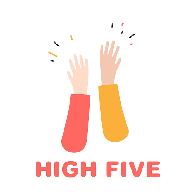 Vector high five icon simple illustration
