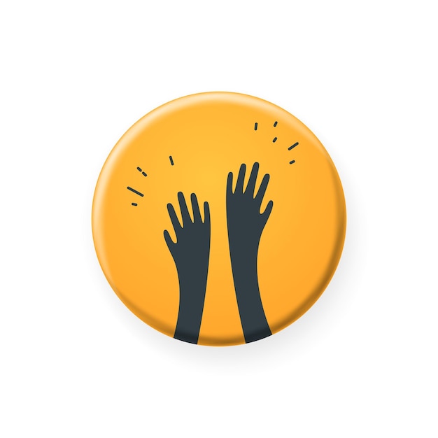 High five icon simple illustration