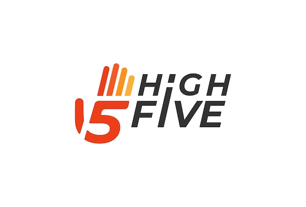 High five Logo ontwerp inspiratie