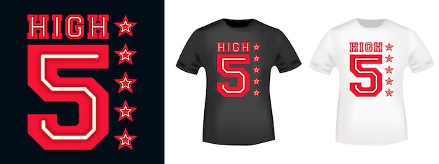 Vector high five t-shirt print