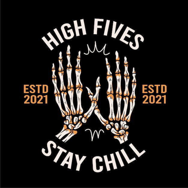 high fives skelethand