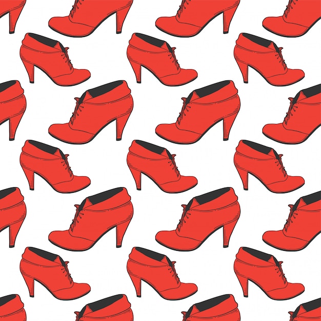 High heel shoes seamless pattern