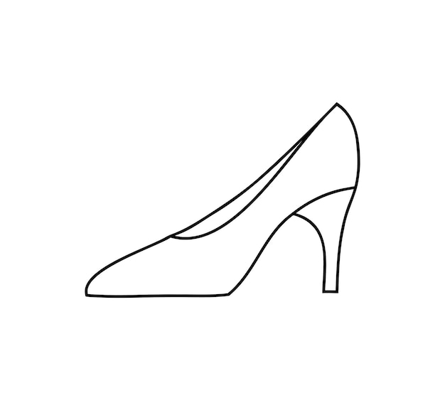 Premium Vector | High heel shoes for women, linear doodle, hand drawing ...