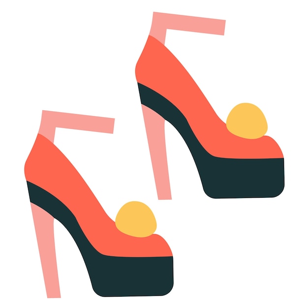 High heeled shoes Vector illustration