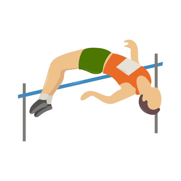 Vector high jump icon clipart avatar logotype isolated vector illustration