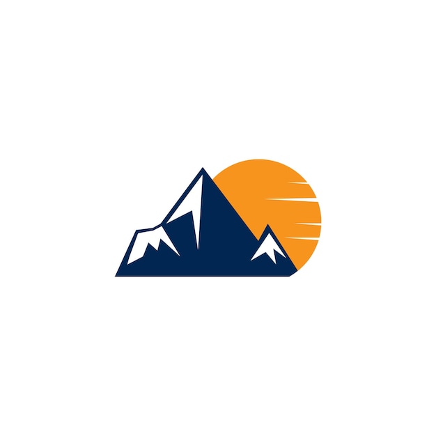 High mountain icon logo business template