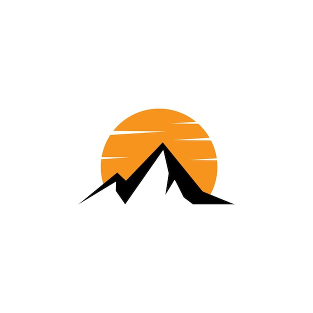 Icona di alta montagna logo modello aziendale