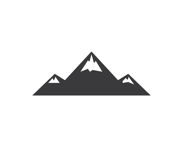 High mountain icon logo vector illustration design